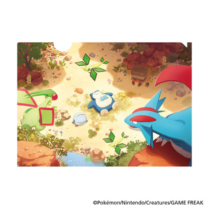 ポケモンスリープ　クリアファイル（アンバー渓谷／ゴールド旧発電所）